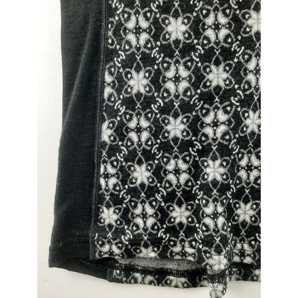 Naturwool Eizniz Women's Black Fair Isle Extra Fine Merino Wool Sweater Top S - Picture 3 of 13